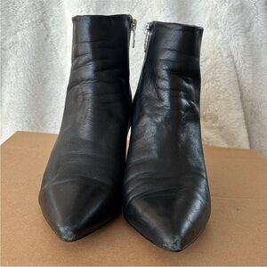 Marc Fisher Black Leather Ankle Booties